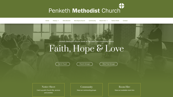Screenshot of the Penketh Methodist Church website