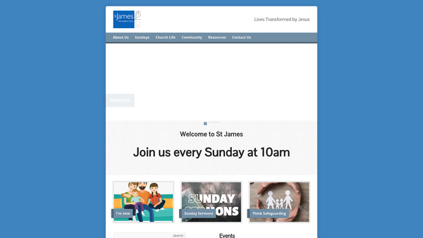 Screenshot of the The Parochial Church Council Of The Ecclesiastical Parish Of St James Hemingford Grey website