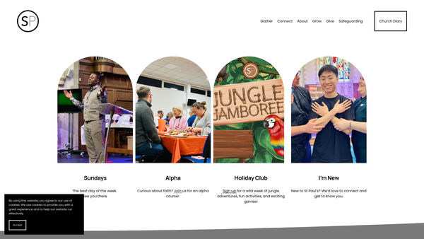 Screenshot of the The Parochial Church Council Of The Ecclesiastical Parish Of St Pauls, Weston Super Mare website
