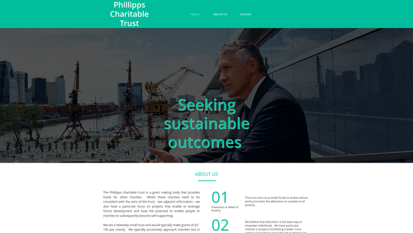 Screenshot of the The Phillipps Charitable Trust website