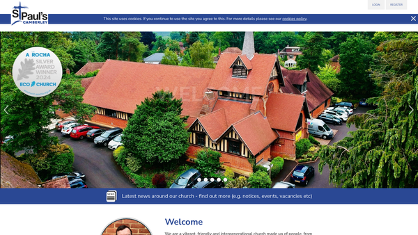 Screenshot of the The Parochial Church Council Of The Ecclesiastical Parish Of St Pauls, Camberley website