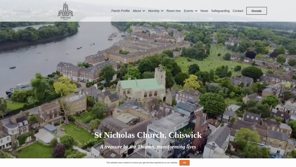 Screenshot of the The Parochial Church Council Of The Ecclesiastical Parish Of St Nicholas With St Mary Magdalene, Chiswick website