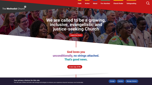 Screenshot of the Wrexham Methodist Circuit website