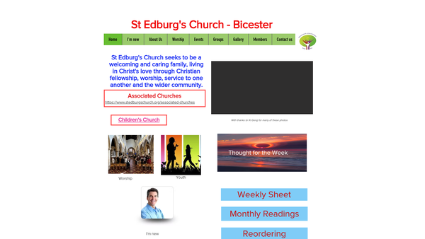Screenshot of the The Parochial Church Council Of The Ecclesiastical Parish Of Bicester With Caversfield website