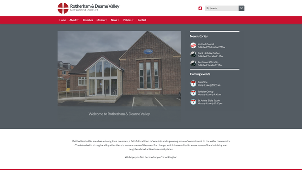 Screenshot of the Rotherham And Dearne Valley Circuit website