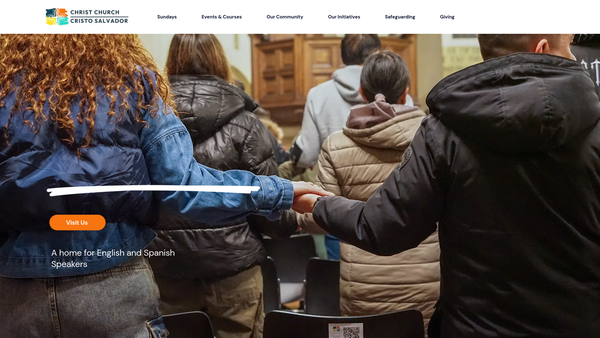 Screenshot of the The Parochial Church Council Of The Ecclesiastical Parish Of Christ Church Brixton Road website