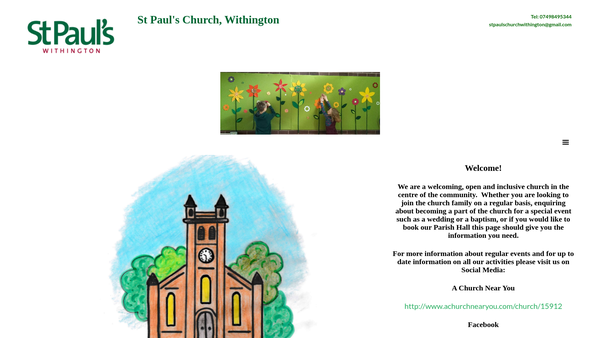 Screenshot of the The Parochial Church Council Of The Ecclesiastical Parish Of St Paul, Withington website