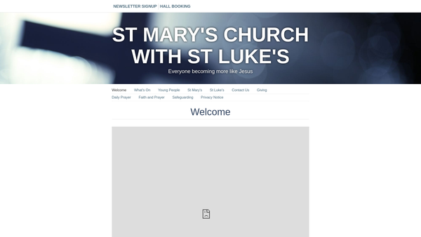 Screenshot of the The Parochial Church Council Of The Ecclesiastical Parish Of St Mary Spring Grove website