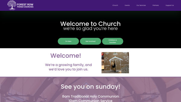 Screenshot of the The Parochial Church Council Of The Ecclesiastical Parish Of Forest Row website