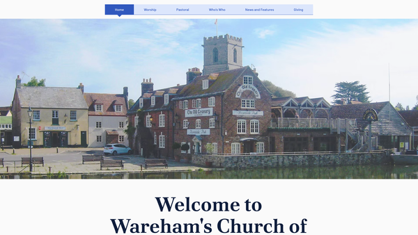 Screenshot of the The Parochial Church Council Of The Ecclesiastical Parish Of Wareham website