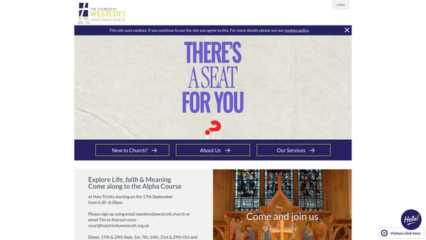 Screenshot of the The Parochial Church Council Of The Ecclesiastical Parish Of Holy Trinity,westcott,guildford website