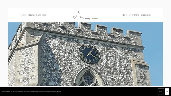 Screenshot of the The Parochial Church Council Of The Ecclesiastical Parish Of St Mary's Watford website