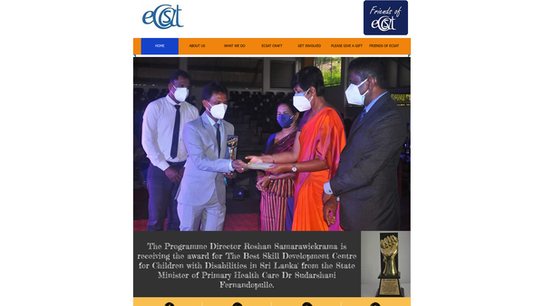 Screenshot of the Friends Of Ecsat website