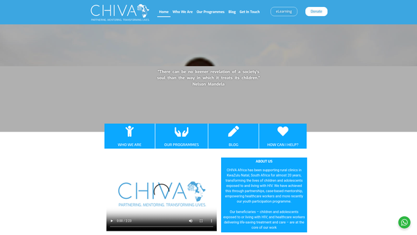 Screenshot of the Chiva Africa website