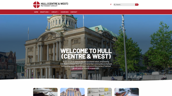 Screenshot of the Hull (Centre And West) Methodist Circuit website