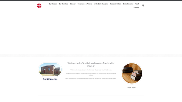Screenshot of the South Holderness Methodist Circuit website