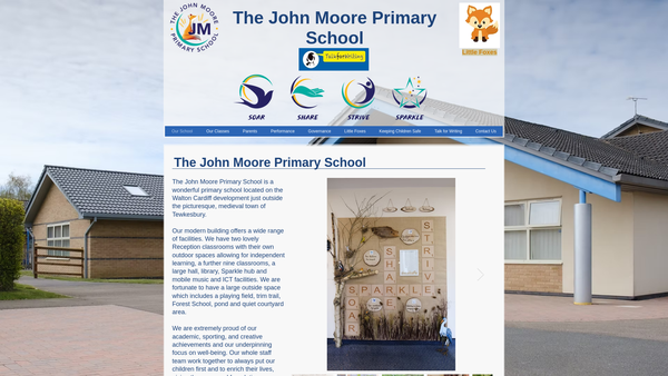 Screenshot of the The Friends Of The John Moore Primary School website