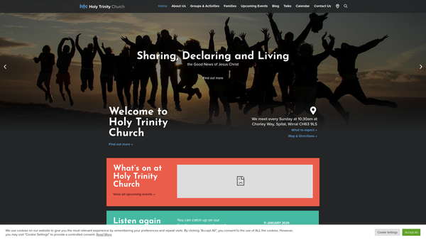Screenshot of the The Parochial Church Council Of The Ecclesiastical Parish Of Holy Trinity, Poulton Lancelyn website