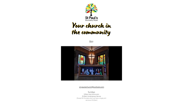 Screenshot of the The Parochial Church Council Of The Ecclesiastical Parish Of St Pauls, Wilford Hill website