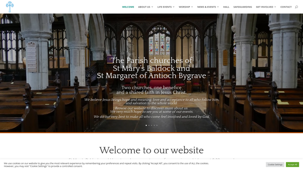 Screenshot of the The Parochial Church Council Of The Ecclesiastical Parish Of St Mary The Virgin, Baldock website