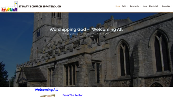 Screenshot of the The Parochial Church Council Of The Ecclesiastical Parish Of St Mary The Virgin, Sprotbrough With St Edmund, Anchorage Lane website