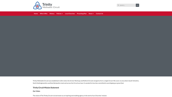 Screenshot of the Trinity Methodist Circuit website