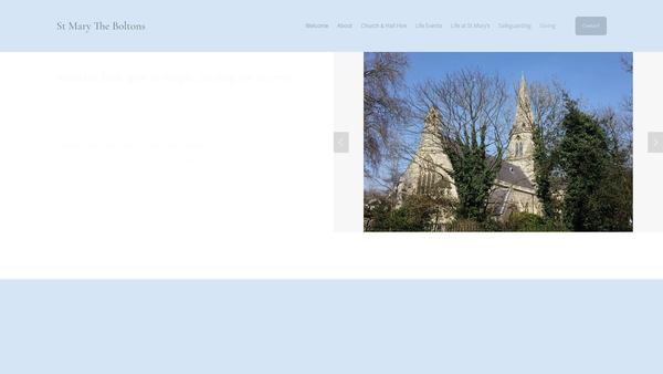 Screenshot of the The Parochial Church Council Of The Ecclesiastical Parish Of St. Mary With St. Peter & St. Jude, West Brompton website