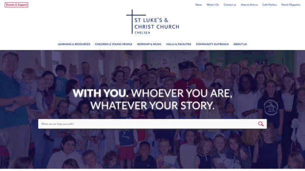 Screenshot of the The Parochial Church Council Of The Ecclesiastical Parish Of St Luke And Christ Church, Chelsea website
