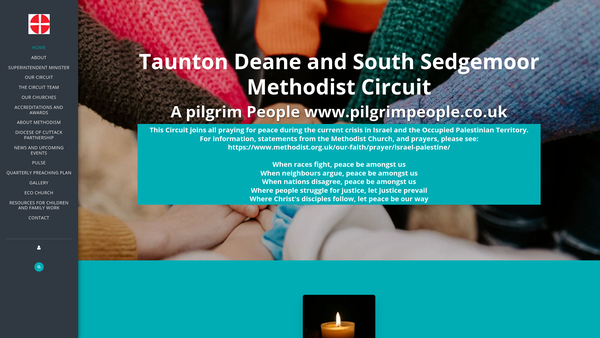 Screenshot of the Taunton Deane And South Sedgemoor Methodist Circuit website