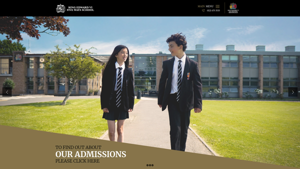 Screenshot of the Friends Of Five Ways website