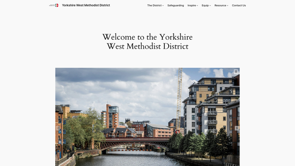 Screenshot of the The Methodist Church Yorkshire West District website