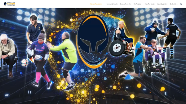 Screenshot of the Worcester Warriors Community Foundation website