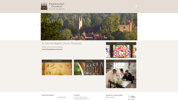 Screenshot of the Friends of High Weald Churches website