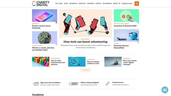 Screenshot of the Charity Digital Trust website