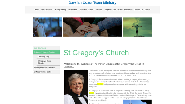 Screenshot of the The Parochial Church Council Of The Ecclesiastical Parish Of Dawlish website