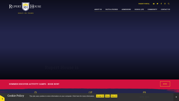 Screenshot of the Friends Of Rupert House website