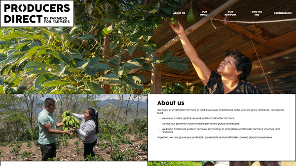 Screenshot of the Producers Direct website