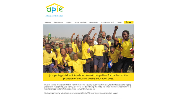 Screenshot of the A Partner In Education website
