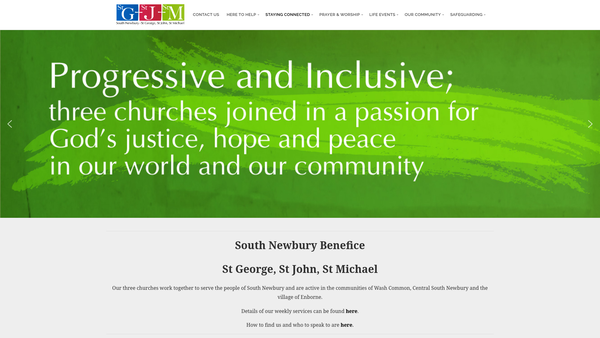 Screenshot of the The Parochial Church Council Of The Ecclesiastical Parish Of St George The Martyr, Newbury website