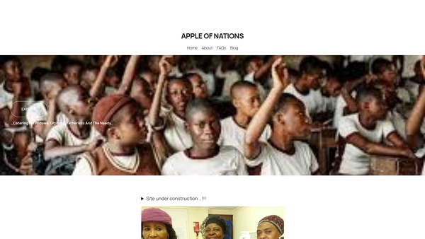Screenshot of the Apple Of Nations website