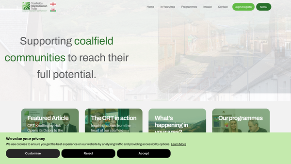 Screenshot of the The Community Legacy Trust website