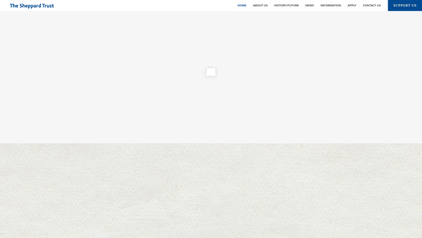 Screenshot of the The Sheppard Trust website