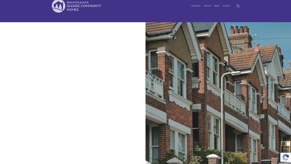 Screenshot of the Brighton And Hove Seaside Community Homes Limited website