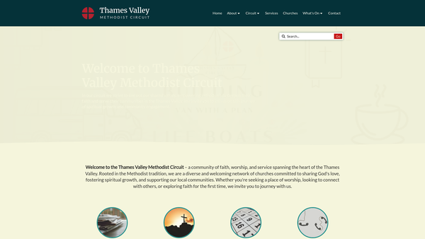 Screenshot of the Thames Valley Methodist Circuit website
