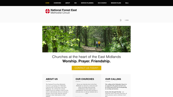Screenshot of the National Forest East Methodist Circuit website