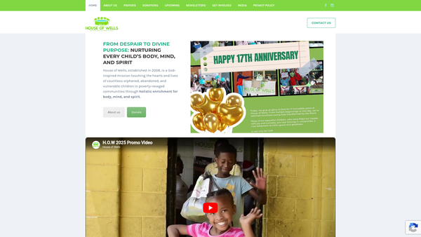 Screenshot of the House Of Wells Limited website
