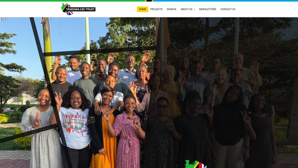 Screenshot of the Tanzania (UK) Trust website