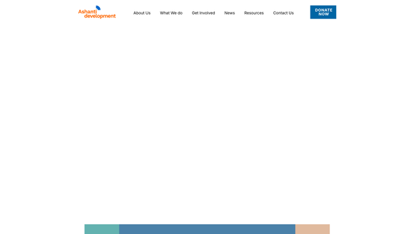 Screenshot of the Ashanti Development website