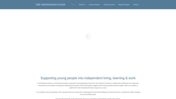 Screenshot of the The Whitehaven Foyer website