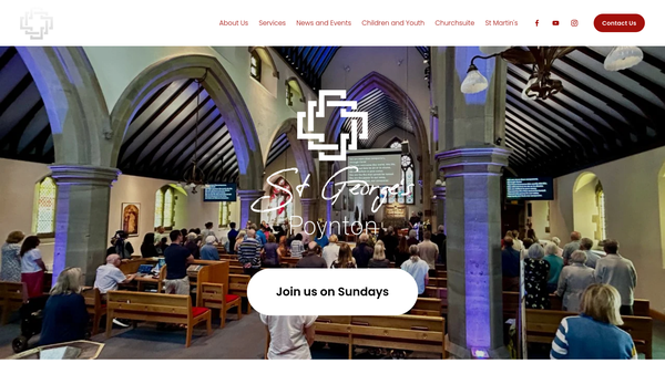 Screenshot of the The Parochial Church Council Of The Ecclesiastical Parish Of St George With St Martin, Poynton, Chester website